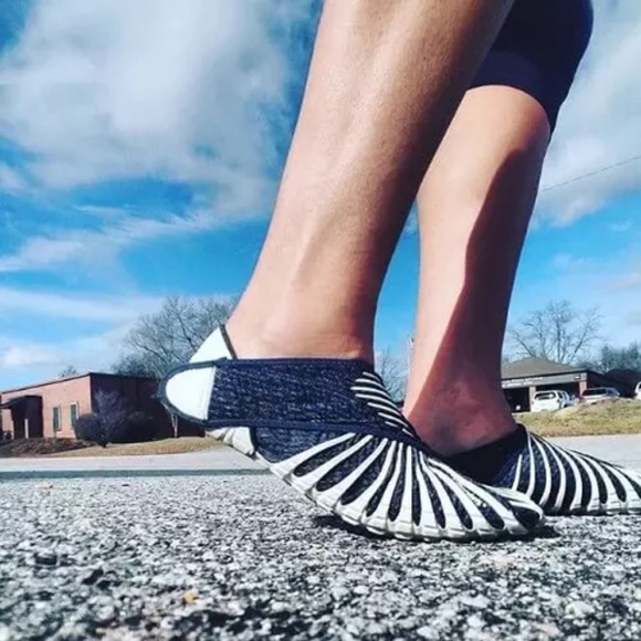 Vibram Unisex Furoshiki Walking Yoga Fitness Shoe Jeans Sz M In White, Jean - Picture 1 of 13